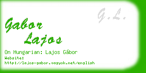 gabor lajos business card